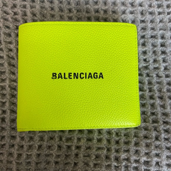Balenciaga Other - Balenciaga Neon green wallet